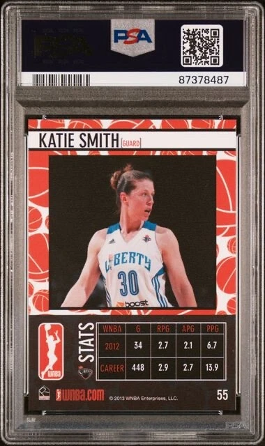 2013 Rittenhouse WNBA Katie Smith PSA 9 New York Liberty Ohio State Buckeyes - Image 2 of 2
