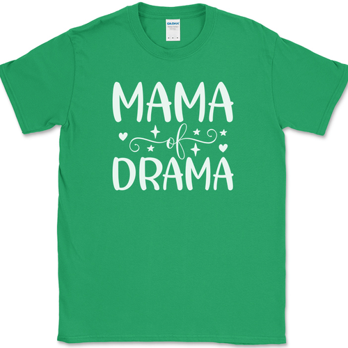 Mama of Drama T-Shirt Funny Moms Mothers Day Teenagers Humor Text Tee - Picture 7 of 10