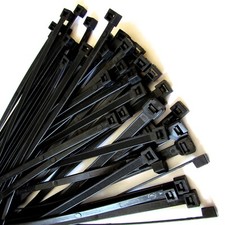 300 Pack 120 lb. Tensile Strength 8" Long Heavy-Duty UV-Resistant Cable Zip Ties