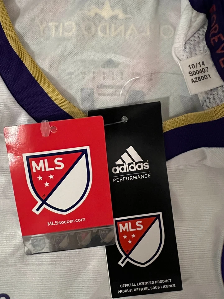 Orlando City SC Kaka 14-15 Authentic Adizero Away Kit White Slim Fit New w/Tag - Image 3 of 4