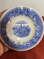 Villeroy & Boch Burgenland Ash Tray Trinket Dish Blue /white Made Germany