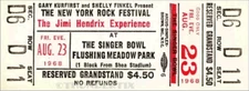 1 1968 JIMI HENDRIX UNUSED FULL CONCERT TICKET NEW YORK CITY laminated reprint