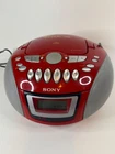 Vintage Sony CFD-E75 Red Portable Boombox CD / Radio (Cassette NOT WORKING)