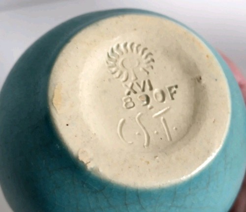 Seltene antike kleine Vase Rookwood Keramik 1916 signiert CST (Charles Stewart Todd). - Bild 15 von 17