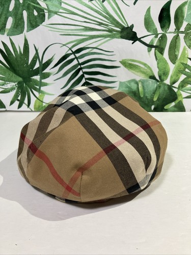 RARE BURBERRY LONDON Newsboy Cap M Cotton IVO Check Women UKFIHAT17LEE Brown - Bild 14 von 19