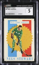 1960-61 Topps #5 Nels Stewart Montreal Maroons – All-Time Great - CGC 5 Ex