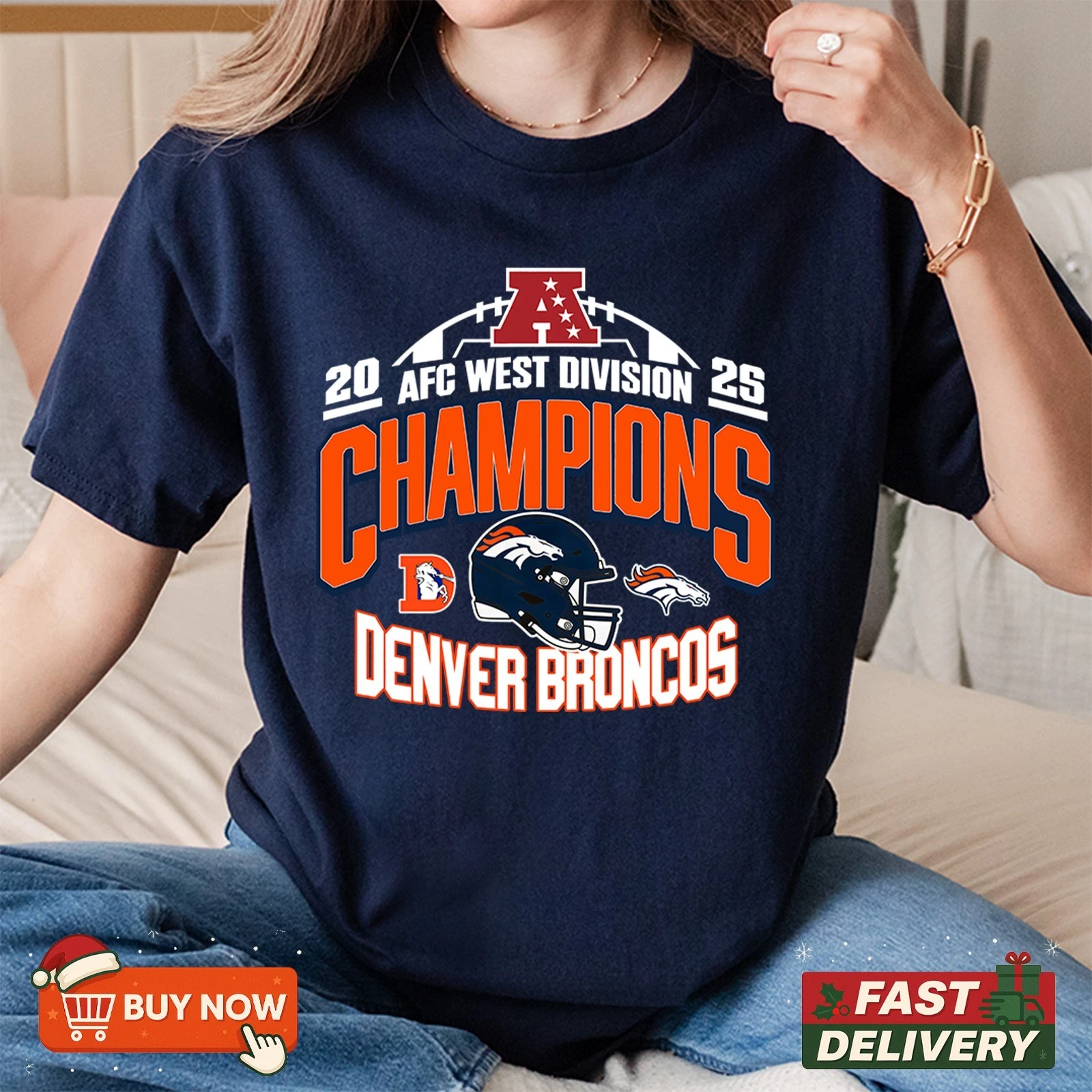 Denver Broncos 2025 AFC West Division Champions TShirt