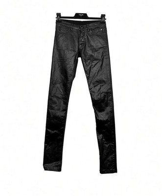 Rick Owens Drkshdw Olmar Mirta Black Waxed Detroit Denim Jeans