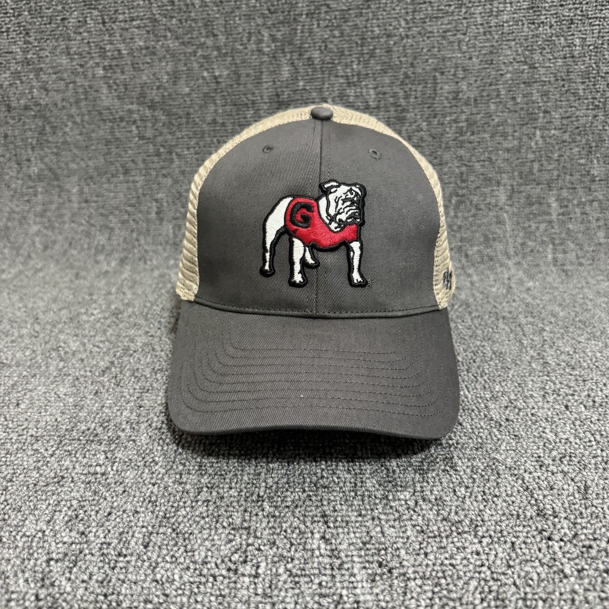 47 Brand Georgia Bulldogs Trucker Snapback Hat Charcoal Tan One Size