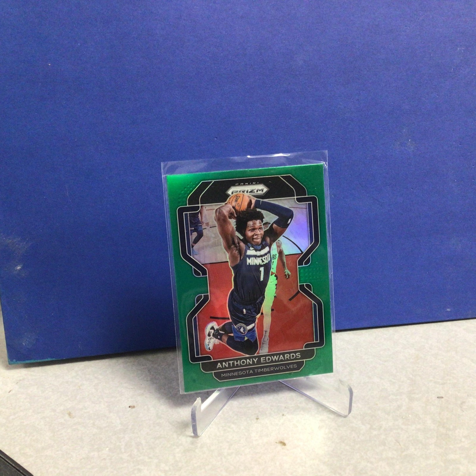 2021-22 Panini Prizm #37 Anthony Edwards Green