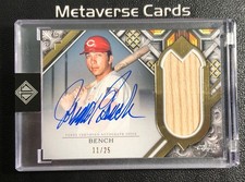 2025 Topps Transcendent Variation Johnny Bench Auto Game-Used Relic 11/25