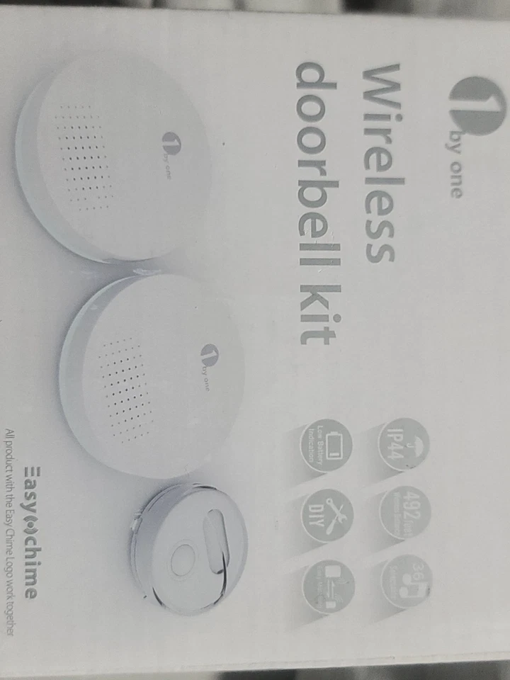 1 by ONE - Easy Chime Wireless Doorbell Kit chimes / transmitter - Image 4 of 4