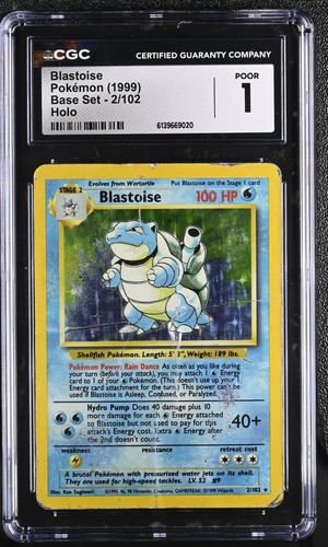 Blastoise graded CGC 1 for sale on eBay