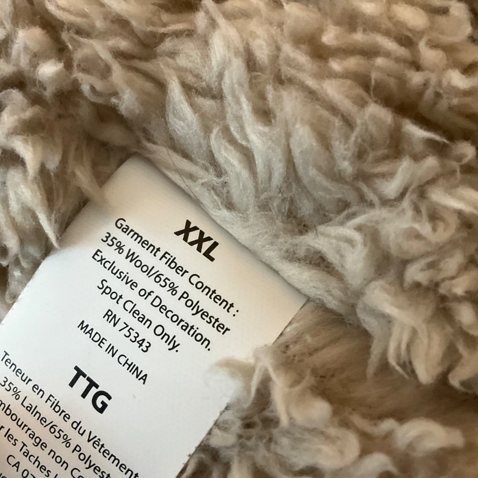 Red & Black Plaid Dog Coat XXL Telluride Sherpa-Lined Wool blend Warm Outerwear - Image 3 of 4