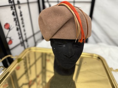 Marshal Field & Co Beige Beret Fur Vintage