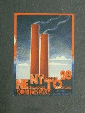 Vignette Exposition Nouvel An NENYTO 1928 Rotterdam Pays-Bas Sluitzegel