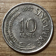 1977 Ten Cents SINGAPORE YFP12/17