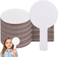 50 Pack Dry Erase Answer Paddles, Handheld Auction Paddles Double Sided White Bo