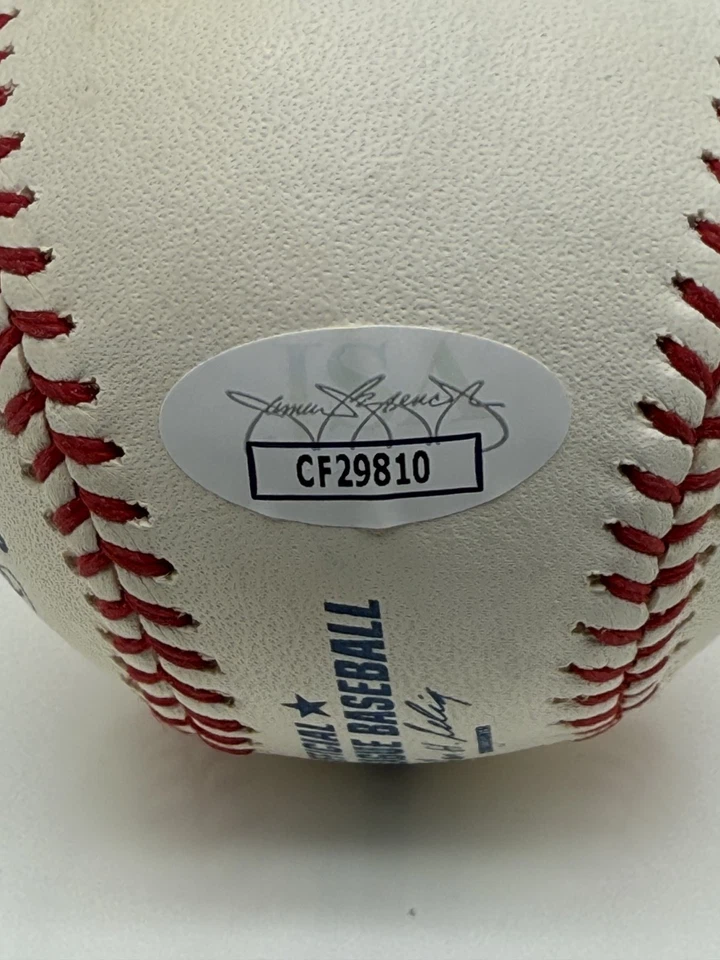 BÉISBOL FIRMADO POR NOVATO OCTAVIO DOTEL NEW YORK METS - CERTIFICADO JSA Foto 3 de 4