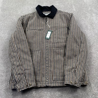 Alpine Design Mens M Zip Wool Like Jacket Eldridge Plaid Brown ADM07P NWT