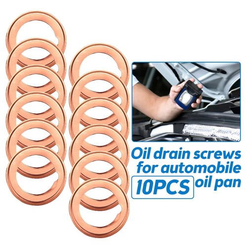 Premium Replacement 10 Copper Washer Plates for Nissan Qichen Car Oil Pan - Picture 4 of 12