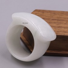 NEW Natural Grade A Jadeite 16mm Wider Band Men's Ring Size 9