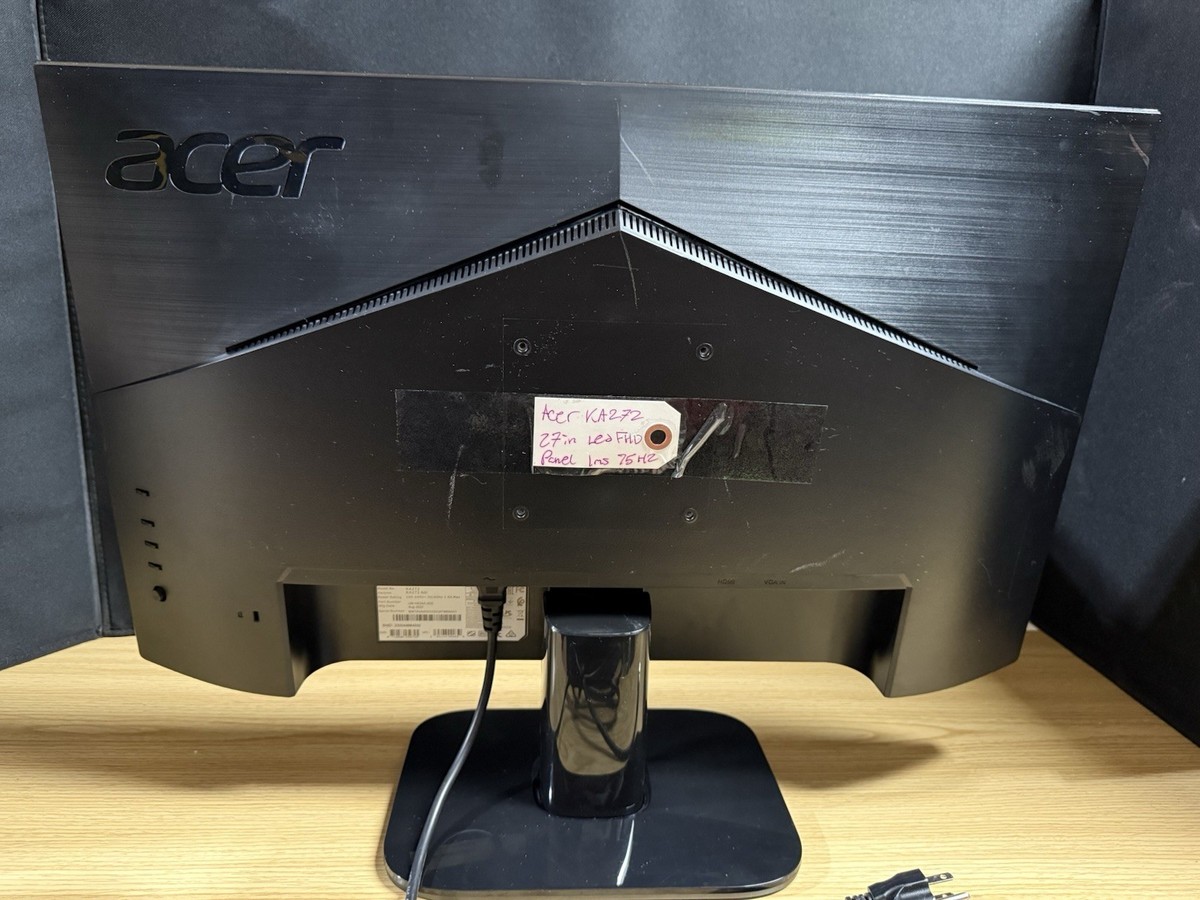 【美品】Acer KA272 Abmiix ブラック LCDモニター 本体 Acer KA272 G0 27in Widescreen LCD Monitor 75Hz | eBay