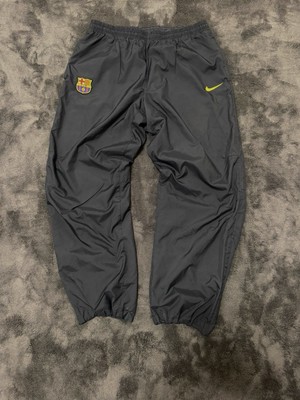 Vintage Nike x FC Barcelona Trackpants Gr. XL Herren Grau Trainingshose
