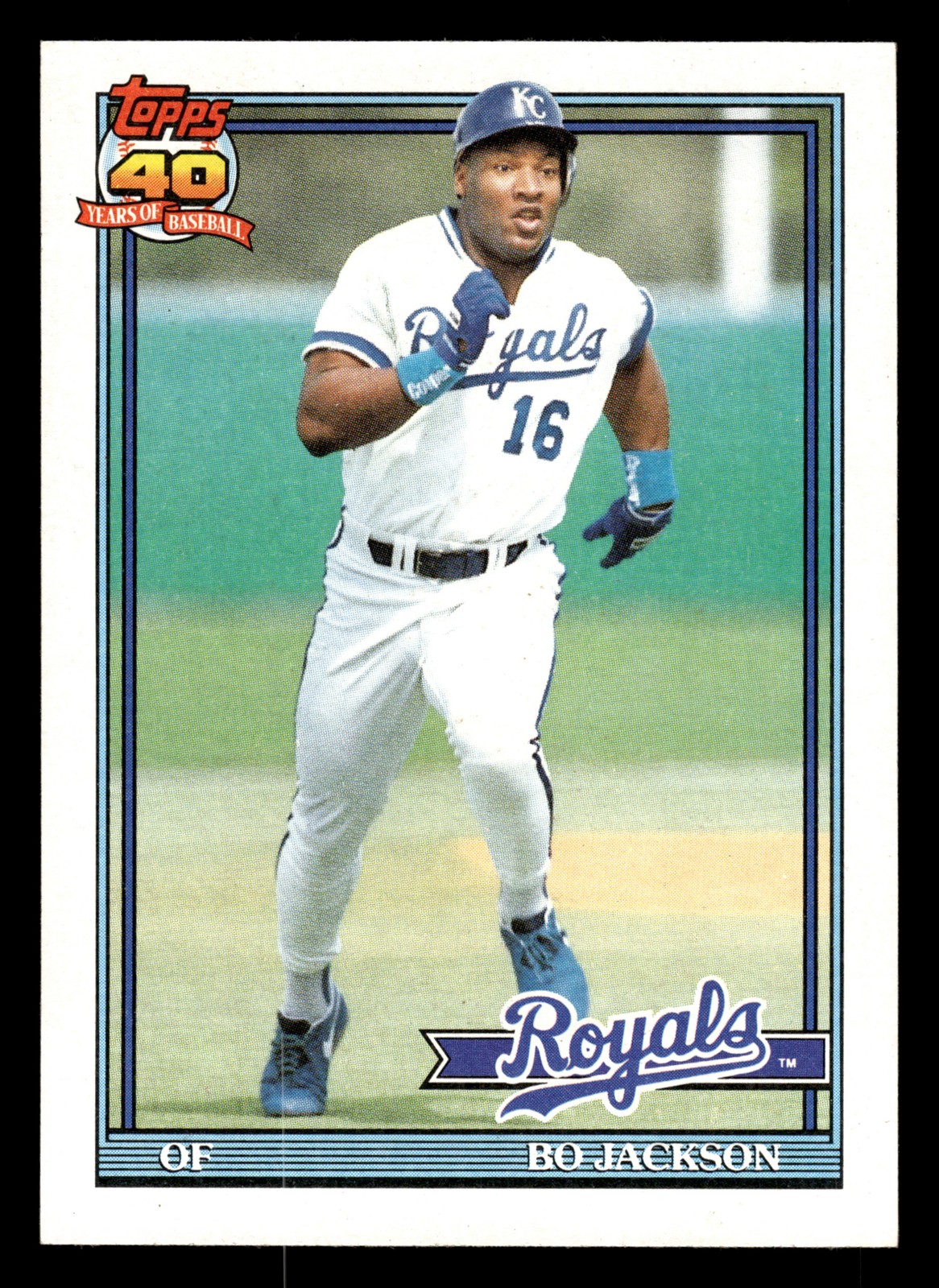 Bo Jackson 1991 Topps #600 Kansas City Royals