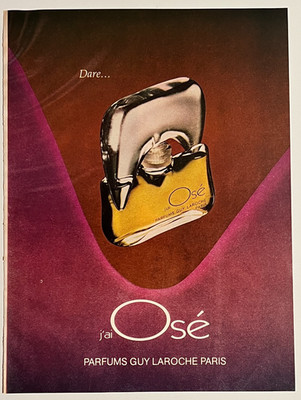 J'ai Osé Parfums Guy Laroche Paris Perfume Fragrance Vintage Print Ad 1978