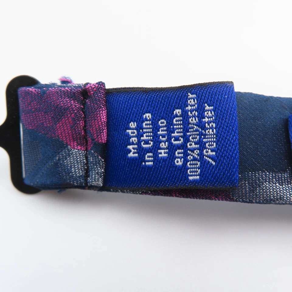 Pajarita Apt 9 Azul Rosa Floral 2.5" Ancho Pre Corbata Poliéster Foto 4 de 4