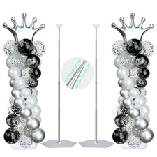 Balloon Arch Stand, Balloon Arch Kit of 2, 7 Feet Height Adjustable Metal Bal...