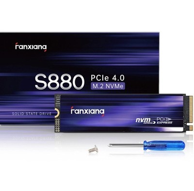 Fanxiang M.2 NVME Gen 4 Internal 2TB SSD Lot HeatSink 7300MBS PS5/MAC/PC S880