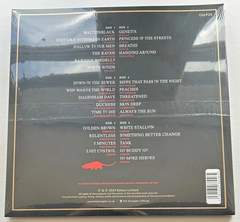 The Stranglers FIFTY YEARS IN BLACK ANNIVERSARY TOUR 2024 SEALED GATEFOLD ALBUM - Image 2 of 2
