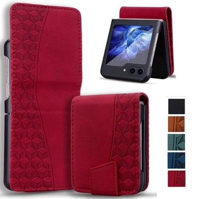 Fr Samsung Galaxy Z Flip 7 FE 6 5 4 3 Luxury Case Leather Shockproof Cover