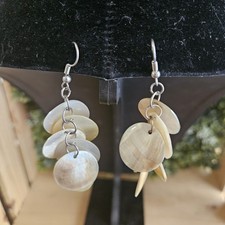 Pretty Shell Dangle Earrings, Beach Vibes