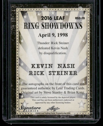2016 Leaf Signature Series Kevin Nash / Rick Steiner Auto - Picture 2 of 2