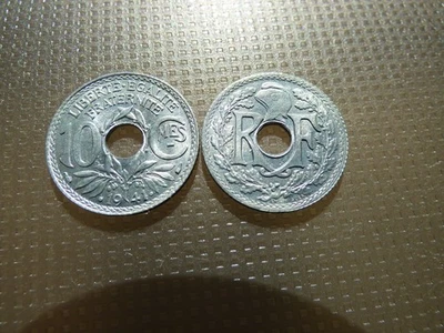 10 centimes zinc sup /nc - Photo 1/4