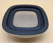 Rubbermaid Premier Tapa Ventana Cuadrada Negro Contenedor 3 Tazas Tazón de Almacenamiento de Alimentos Usado en Excelente Condición