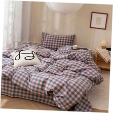 Purple Pink Plaid Duvet Cover Queen 100 Queen 90"x90" L Purple Pink Plaid