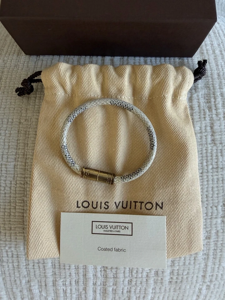 Louis Vuitton Keep It Armband Damier Azur Weiß/Blau M6138F - Bild 2 von 4