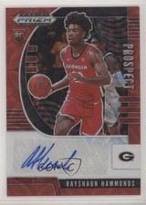 2020-21 Prizm Draft Picks Prospect Choice Red 8/88 Rayshaun Hammonds Auto 07sj