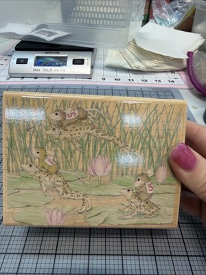 House-Mouse Designs Leap Frog 1996 House Mouse Rubber Stamp