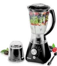Geepas 550W 2 in 1 Food Jug Blender Ice Crusher, Mill,Coffee/Spice Grinder Black
