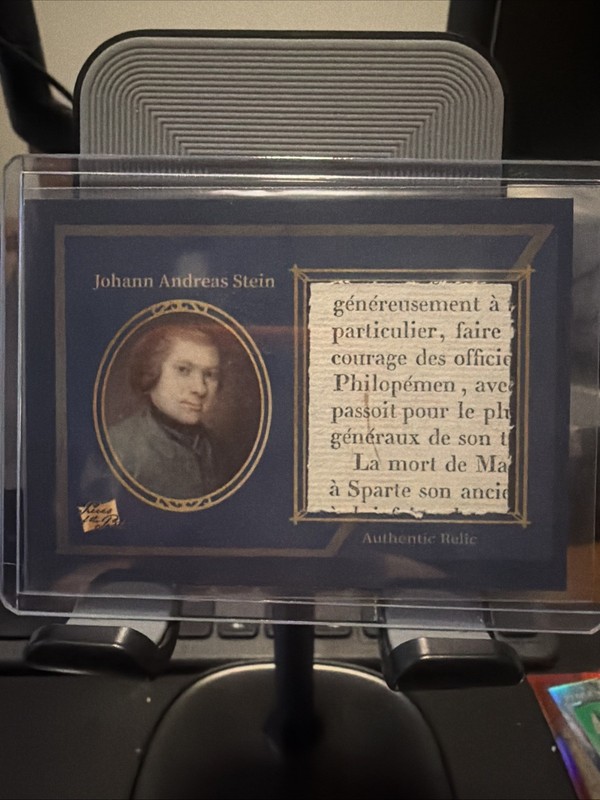 Johann Andreas Stein Authentic Relic Card 2025 Pieces of the Past #135 History