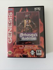 Nobunaga’s Ambition Sega Genesis 1993 Game Case Manual KOEI Original