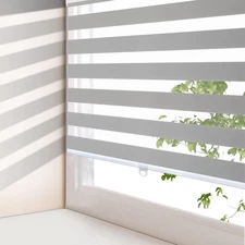 Zebra Blinds Cordless Zebra Shades for Windows Free-Stop Roller Windows Shades D