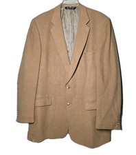 AUSTIN REED Mens 2 Button Blazer Jacket Size 46 Brown Camel Hair See Measurement