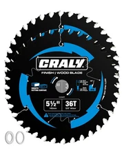 5-1/2 Inch 36 Teeth Fine Finish Wood Cutting Circular Saw Blade, 5/8 Inch Arb...