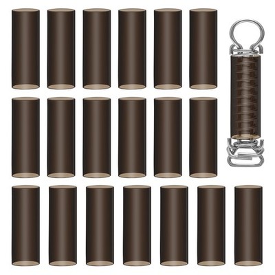 Anglekai 20PCS Pool Cover Spring Sleeves, 4.72 x 1.37 inches, Brown